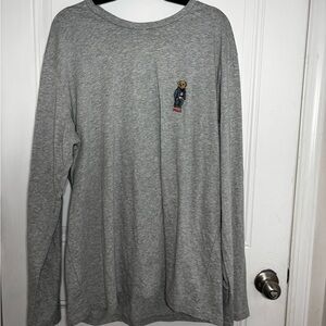 Ralph Lauren Polo Bear Long Sleeve Tee — Gray